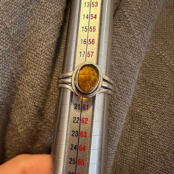 Yellow Tourmaline Sterling Silver Ring - Picture 4 of 7